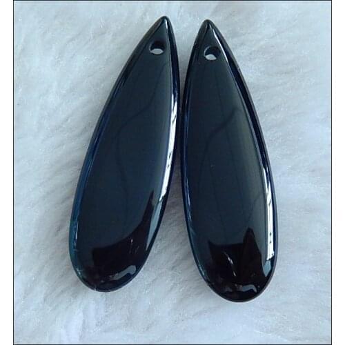 Natural Stone Obsidian woman Earring,Fashion Earring Jewelry,52x16x4mm,11.54g