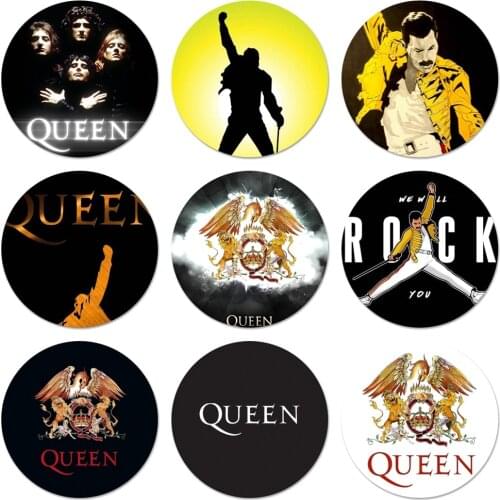 Freddie Mercury Queen band Icons Pins Badge Decoration Brooches Metal Badges For Clothes Backpack Decoration