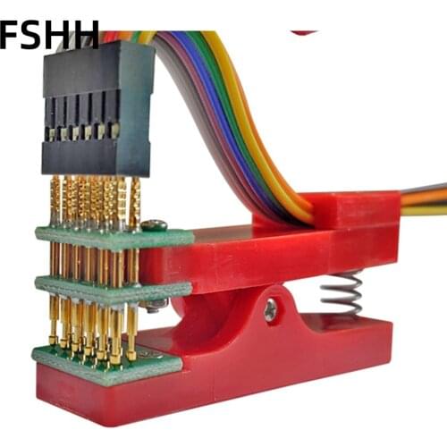 2.0mm test Burning fixture Test stand PCB clip pogo pin Debug Download Program Burn spacing 4pin 4px2row=8pin