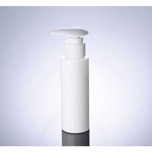 300pcs/lot 100ml PET White Plastic Bottle Dispenser Lotion Pump Bottle, Cream Bottle
