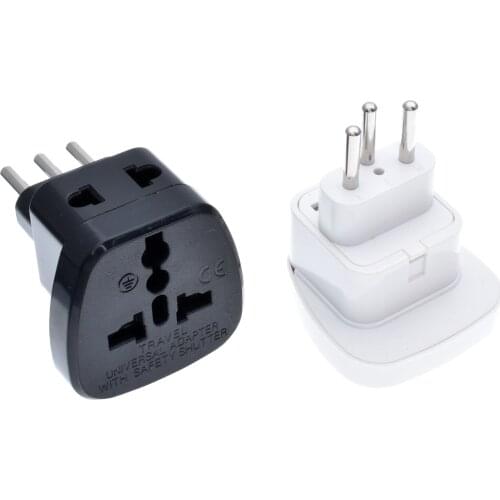 10A 250V Switzerland travel adaptor outlet AU/UK/US to CH one-turn-two plug socket power converter with safety door