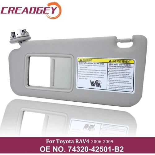 74320-42501-B2 7432042501B2 Car Left Driver Side Sun Visor Block Shade For Toyota RAV4 2006 2007 2008 2009 Sunroof With Light