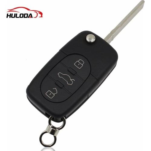 For Audi 3 button remote key blank without panic (2032 battery Big battery)