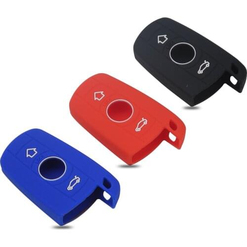 Bilchave 2 Buttons Remote Car Key Case Silicone Cover Fob For BMWX1 X5 3 5 Series E90 E91 E92 E60 Auto Key Case Car Accessorie