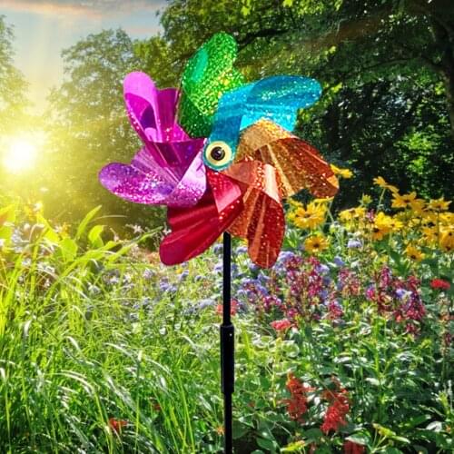 Sparkly Pinwheel Bird Repellent Spinner Reflective Whirl Scare Deterrent Product to Keep Birds Away for Garden Party Lawn Decor