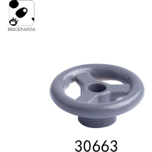 10PCS DIY City Steering Wheel Building Blocks Figure Parts Accessories Educational Compatible 30663 Castle Toys for Children