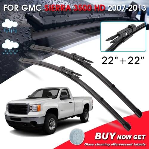 BROSHOO Car Front Window Windshield Wipers Blade For GMC Sierra 3500 HD 22"+22"LHD&RHD Car Model Year 2007-2013 Auto Accessories