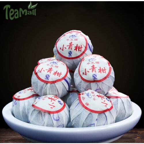 2016 Chinese Xinhui Chakeng Small Tangerine Ripe Puer Chinese Tea Half Roasted and Half Dried Tangerine Peel 100g