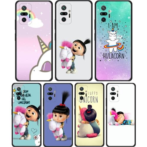 My Unicorn Agnes Cover For Xiaomi Redmi Note 10 Pro 8T 9T 7 8 9 Pro 9S 10 5G 9A 8 Pro Cell Phone Case Black Soft Shell Coque