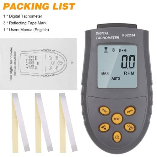 High-precision Digital Laser Tachometer with Laser Manual/Automatic Measurement Speedometer LCD Display Digital Tachometer