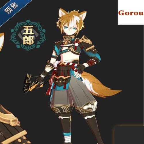 Gorou Cosplay Game Genshin Impact Costumes Men Tops Armor Pants Skirts Adult Anime Accessories Sets Halloween Clothes Rock