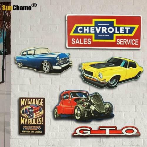 Creative Wall Decoration House American Retro Metal Led Wall Lamp Decoration For Bar Cafe Tea Shop Wall Hangings Ornaments Sign