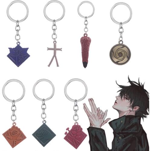 Hot Fashion Jujutsu Kaisen Yuji Itadori Keychain Fushiguro Megumi Cosplay Keyring Anime Jewelry Fans Souvenir Gifts