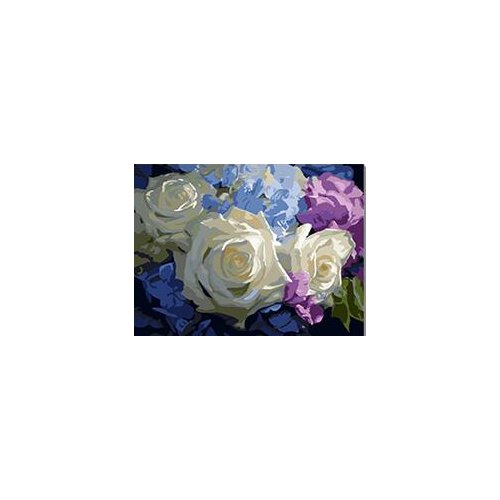 MaHuaf-W1399 Fresh Flowers DIY oil paintings by numbers on canvas wall art animal picture for bedroom decoration