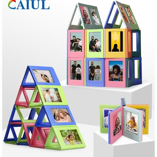 Photo Frame Mini 3 Inch Magnetic Film Multifunctional Combination Desktop Creative Photo Frame Home Decoration Small and Cute Al