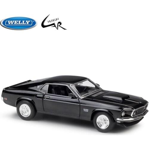 WELLY 1:24 Model Car Simulation Alloy Metal Toy Car Childrens Toy Gift Collection Model Toy Gifts 1969Ford Mustang Boss 429