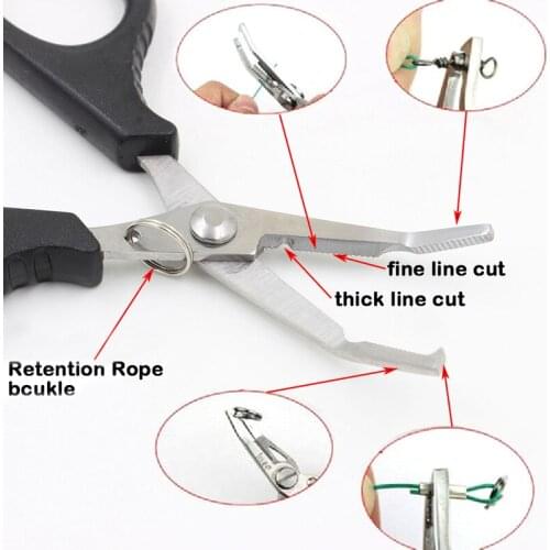 Newly Multifunctional Plier Fishing Line Cutter Fish Tackle Lure Hook Remover Line Cutter Scissors Pliers