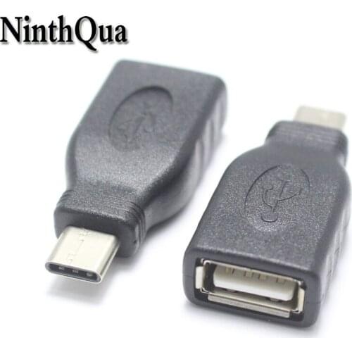 NinthQua USB 2.0 Type A Female jack to Type C USB Male Plug OTG Connector Adapter for Data Line Phone