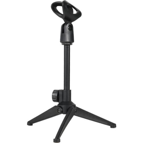 Microphone Stand Desktop Tripod Mini Portable Table Stand Adjustable Mic Stand Mic Clip Holder Bracket Lightweight Bracket