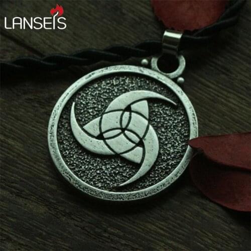 10PCS Triple Horn of Odin Pendant Necklace cabochon necklace vision 2