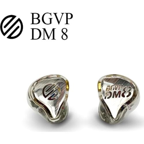 BGVP DM8 Knowles Sonion 8 Balanced Hybrid HIFI Noise Reduction Wired Earphones In Ear Monitor Headphones MMCX Detachable Cable