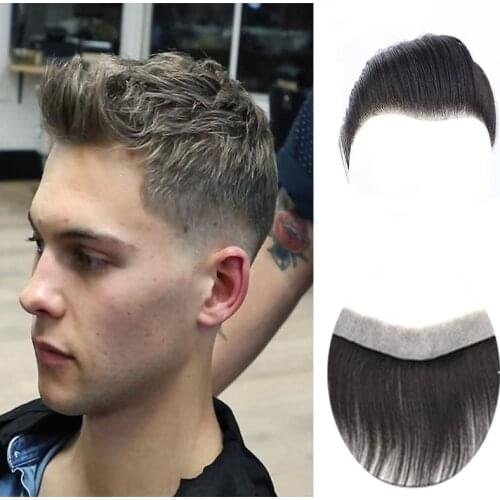 QUEENYANG Synthetic 4*18 2*16 Hairline Stickers For Men’s Forehead Large Area Front Hairline Stickers Comfortable And Breathable