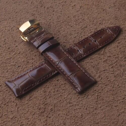 18mm 20mm 22mm Genuine Leather Bracelet Watchband Mens Wristwatches Band Accessories Watch belt Polished Bright Strap Bracelets