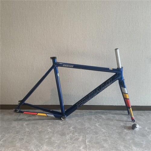 SNM100 Pioneer Fixed Gear Single Speed Aluminum Alloy Bicycle Frame Racing Retro Bike Frameset Color Optional Cycling Parts