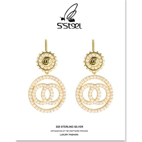 SSTEEL Designer Drop Earrings Gift For Women 925 Sterling Silver Earring Fashion Luxury Korean Earings Bisuteria Fine Jewellery