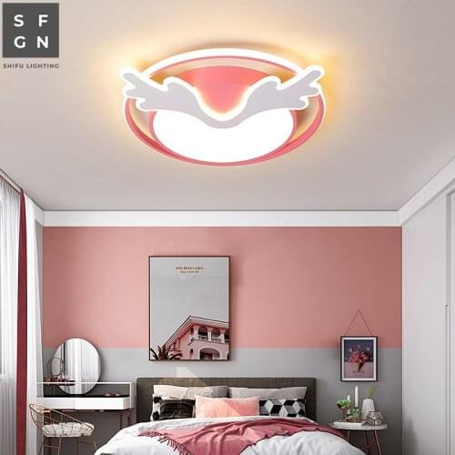 LED Ceiling-Light Lamp Home Nordic Modern Deer Ceiling-Lighting for Kids Bedroom Study Kindergarten