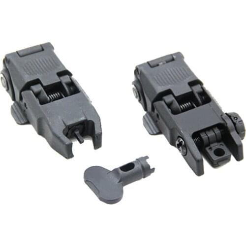 Tactical M4 AR15 Front and Rear Folding Sight flip up Backup Sight for Picatinny Rail