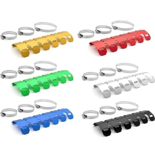 Universal Motorcycle Exhaust Muffler Pipe Protector Heat Shield Cover Professional Refit Accessories 6 colors
