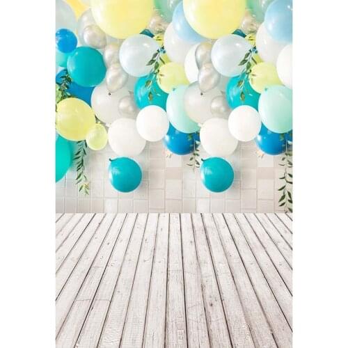 Children Baby Birthday Party Photography Backdrops Color Balloons Candy Party Backdrops Vinyl 3D Backgrounds for Photo Studio