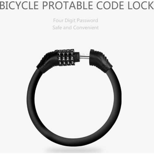 Mountain Bike Anti Theft Code Lock Portable Electric Bicycle Battery Motorcycle Code Lock Fixed Bicycle Ring Code Lock