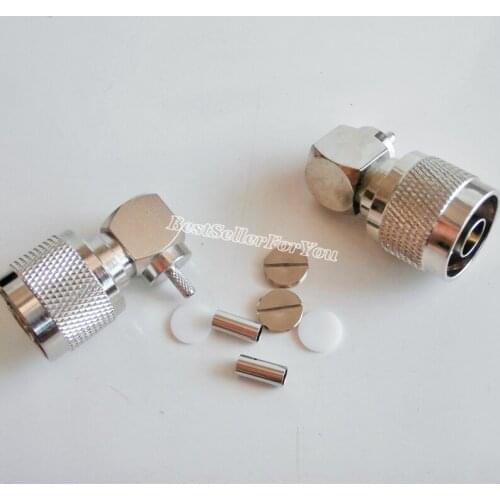 1Pcs N Male Connector RIGHT Angle Plug Crimp For RG316 RG174 LMR100 Cable RF Connector