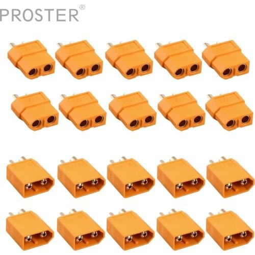 Proster 10pairs XT60 Bullet Connectors Plugs Male & Female For RC LiPo Battery T60 Bullet Connectors Plugs