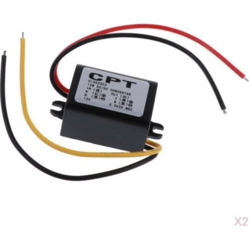 2pcs DC 12V To 3.3V 3A Power Adapter Converter Module For Car Boat