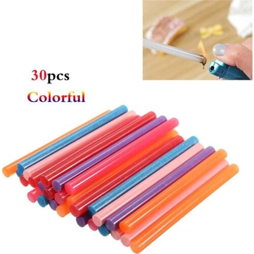 30Pcs 7x100mm Colorful Hot Melt Glue Sticks For Electric Glue Gun DIY Craft Repair Adhesive Sticks Accessories 7mm Glue Sticks