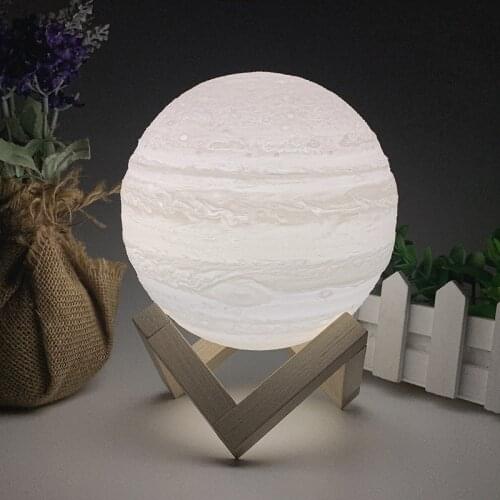 3D 16 Colors 15cm Printing Moon Lamp USB Charging Galaxy Moon Light Touch Control Brightness Night Light with Remote Control