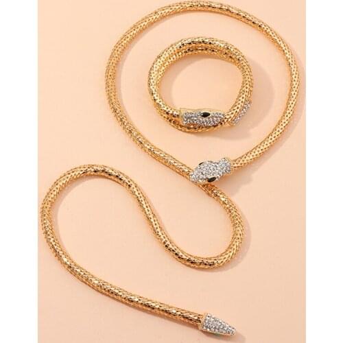 Bohemian Vintage Zircon Cute Snake Bracelets & Bangles for Women Boho Long Gold Chain Pulsera Men Luxury Jewelry Making Bracelet