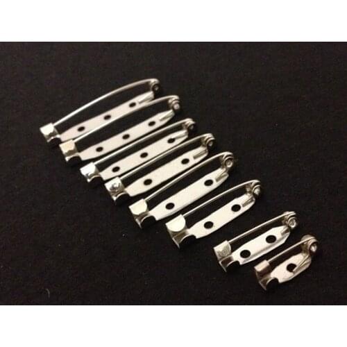 100pcs 2cm/20mm Big Jewelry Making Brooch Back Bar Safety Pins With Swivel Safety Cap Diy Jewelry Findings For Women