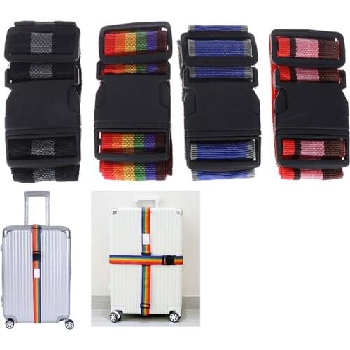 Luggage Strap Cross Belt Packing180CM Adjustable Travel Accessories Suitcase Nylon 3 Digits Password Lock Buckle Strap Belt Tag