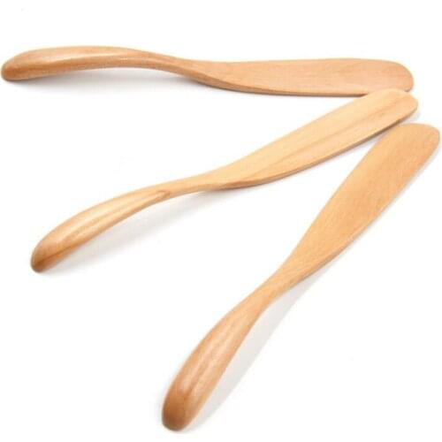 Wooden Spatula Jam Butter Spreader Cake Knife Salad Cheese Mixing Scraper Kitchen Baking Pastry Gadget LX6412