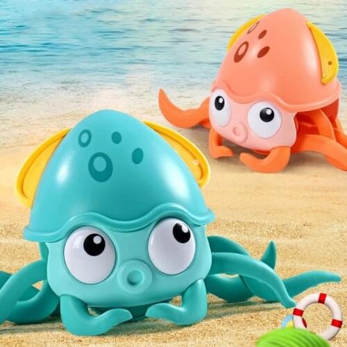 Childrens Swimming Pool Bath Toys Walking Octopus Water Play Wind-up Chain Clockwork Floating Toys Baby Bath Toys Gifts