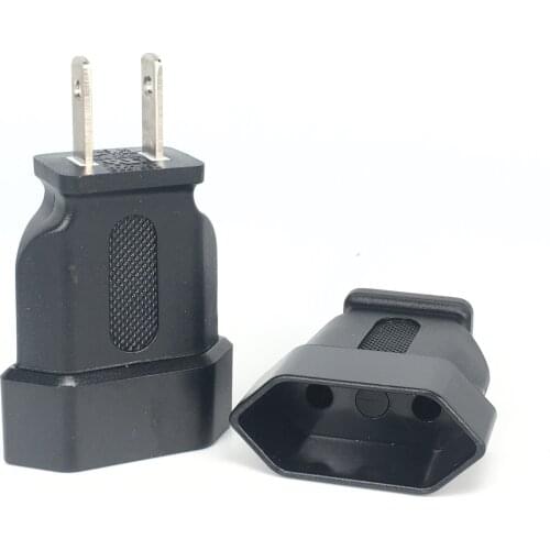 US 2-Flat pins Type A Travel Adpter,AC Power Plug Adapter European CEE7/16 Receptacle to NEMA 1-15P 250V 10A