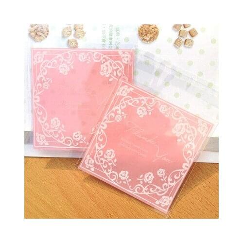 E1 Size 10x13cm pink lace garland Christmas Santa Claus Reindeer favor self adhesive gift plastic bags 100pcs/lot