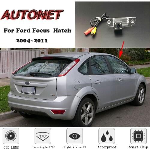 AUTONET HD Night Vision Backup Rear View camera For Ford Focus 5D Hatch 2004~2011 CCD/license plate Camera or Bracket