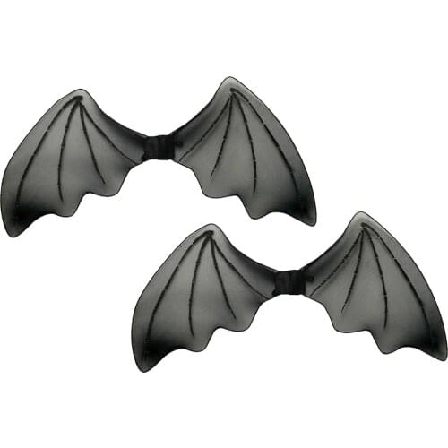 2pcs Boy Girls Halloween Black Bat Wings Fairy Wings Birthday Cosplay Fancy Dress
