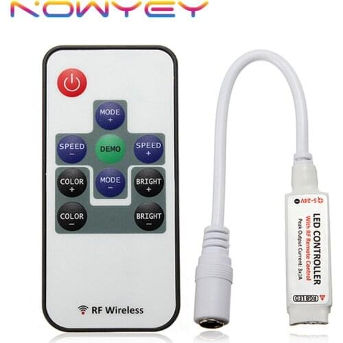 RF RGB Controller 10Key Remote 5-24V LED Light Strip Controller for SMD 5050 3528 RGB Tape Backlight