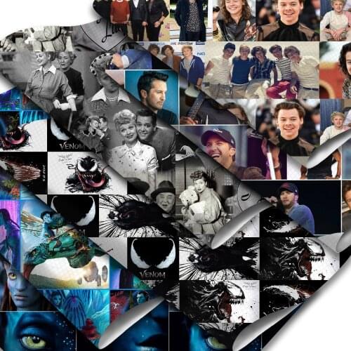 Movie Film Characters Printed Synthetic Leather Fabric Faux Leather Sheets 20x33cm for DIY Earrings Hair Bows Handbags Pouches